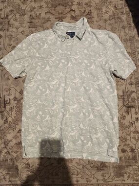 Light Seafoam Green Sailboat Polo Shirt by (blank)